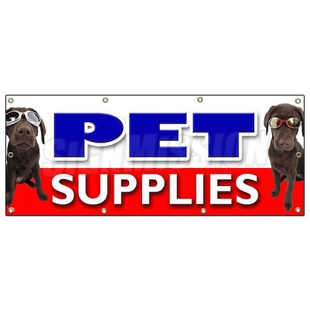 Signmission PET SUPPLIES BANNER SIGN pets accessories fish bird cat dog supply B-96 Pet Supplies